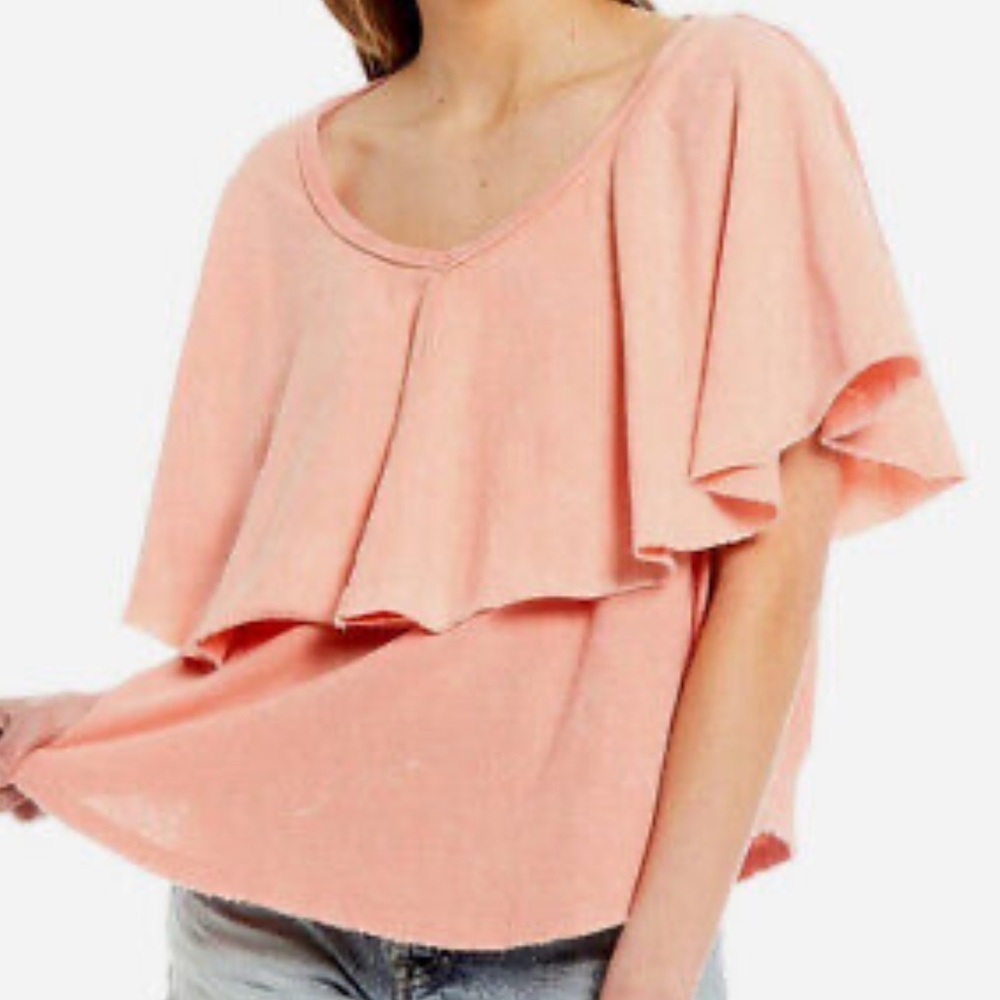 Free People Girl Talk Pink Top